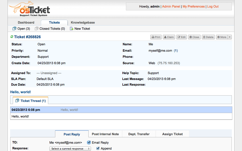 open source helpdesk