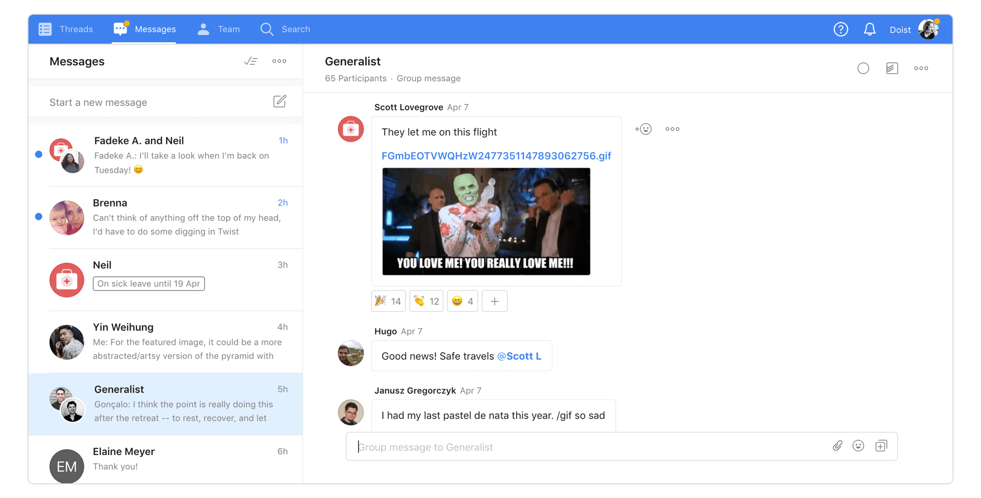 team chat app